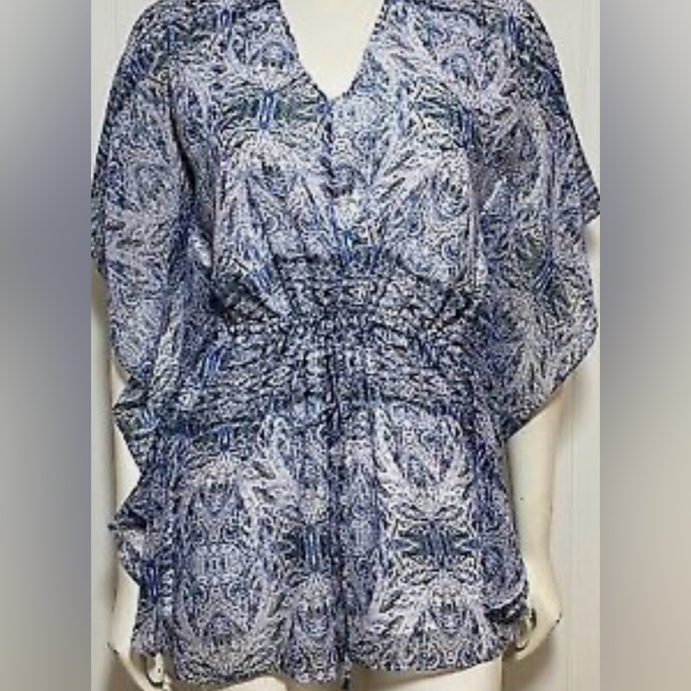 Bcbgeneration Dark Wave Wing Sleeve Drawstring V … - image 2